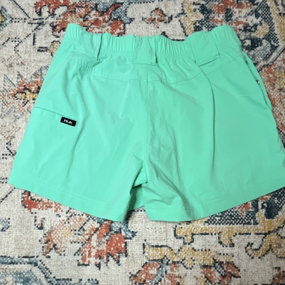 Huk Women's Performance Fishing Shorts Mint Green Aqua Size XS - Picture 4 of 7